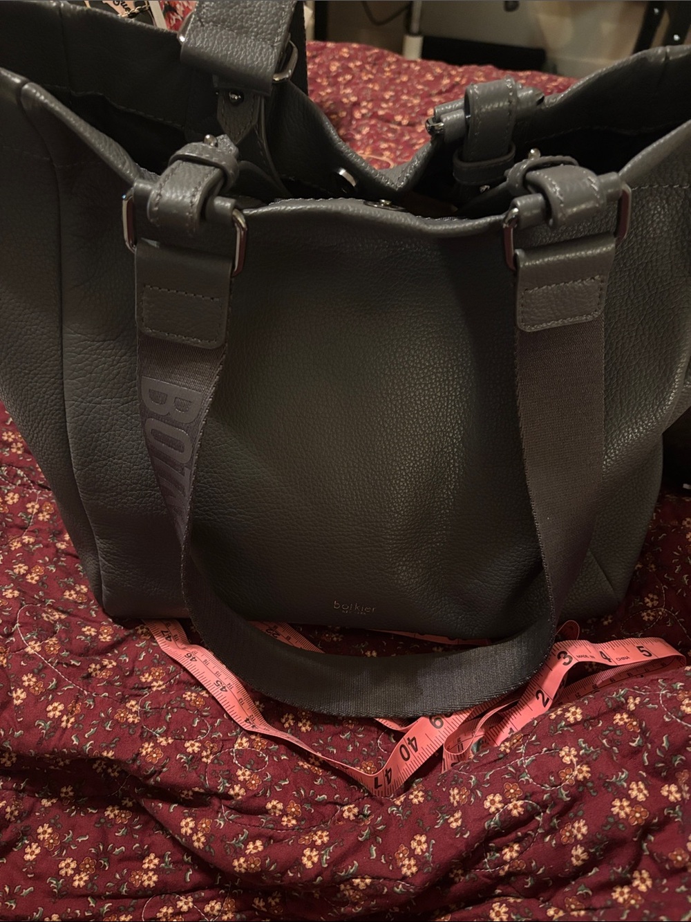 Botkier Grey Leather Tote Bag